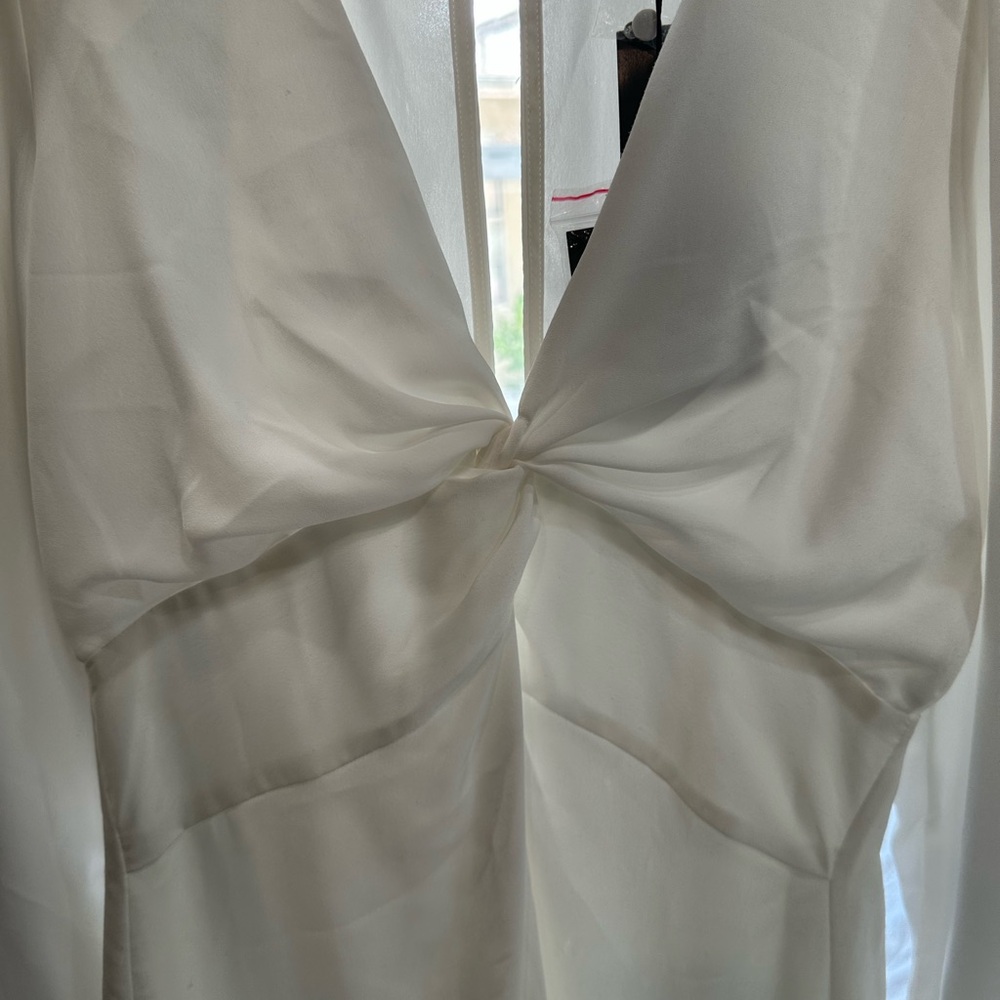 Le Lis White Long Sleeve Dress size L - Picture 5 of 12